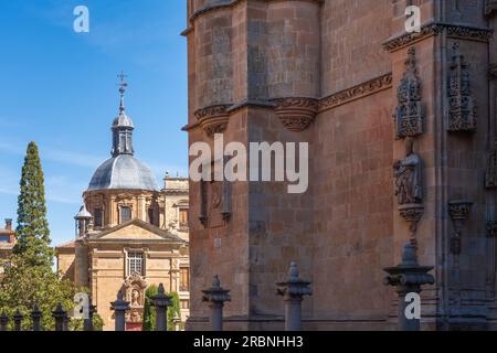 Anaya Palace and Salamanca Cathedral - Salamanca, Spain Stock Photo