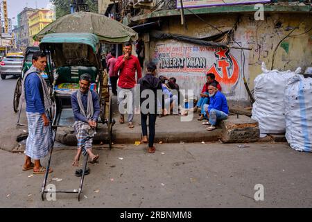 India, West Bengal, Kolkata, Calcutta, street life Stock Photo