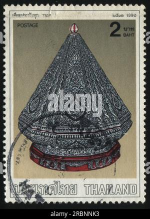 RUSSIA KALININGRAD, 2 JUNE 2016: stamp printed by Thailand, shows pedestal, circa 1990 Stock Photo