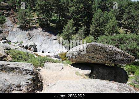 Las Chorreras on Tormes River in Hoyos del Espino, Avila, Spain Stock Photo