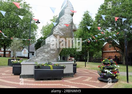 Face of Wigan by Rick Kirby at The Wiend in Wigan Stock Photo
