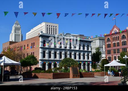 Pico House, Los Angeles Plaza or Plaza de Los Ángeles, California, USA, North America Stock Photo