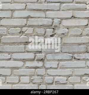 Seamless pattern of White grunge brick wall background Stock Photo