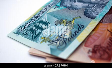 Egyptian banknote, Plastic New Egyptian Pound, Stock Photo