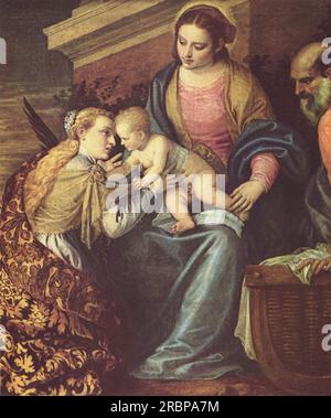 Paolo Veronese, The Mystic Marriage of St Catherine, painting in oil on ...