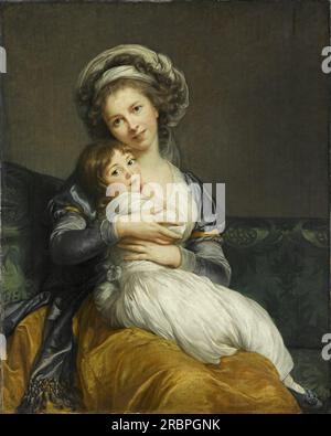 Mrs Vigee-Lebrun and her daughter, Jeanne-Lucie-Louise 1786 by Louise Elisabeth Vigee Le Brun Stock Photo