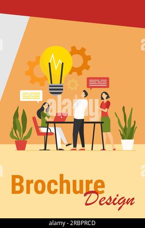 Colleagues sharing thoughts and ideas Stock Vector