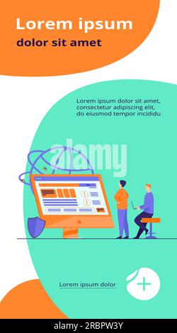 Developers testing software Stock Vector