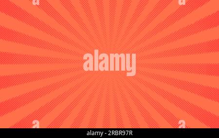Pink comics background. Abstract lines backdrop. Bright sunrays. Design frames for title book. Texture explosive polka. Beams action. Pattern motion Stock Vector