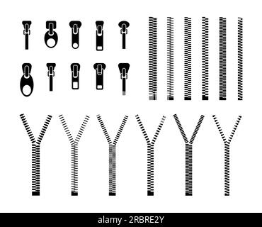 decorative metal zipper puller, vector illustration. Vintage or