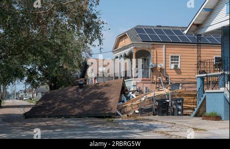 Damage from Hurricane Ida (2021) in New Orleans Stock Photo - Alamy
