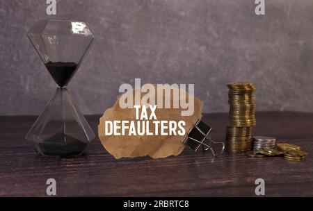 Text CREDIT DEFAULT SWAP concept on a wooden block on the blue background Stock Photo