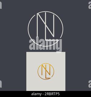 Initial letter LN minimal design logo vector. Initial Circle LN letter Logo Design vector Template. Abstract Letter LN logo Design Stock Vector