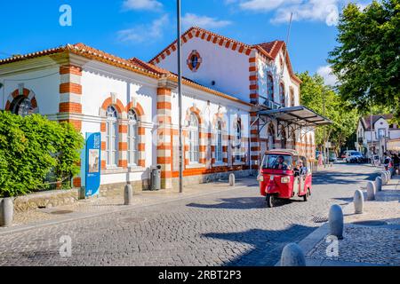 Exterior view of Sintra Train Station, town of Sintra, Portugal Stock Photo