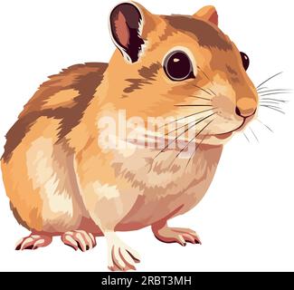 Cute mouse sitting, looking cheerful Stock Vector