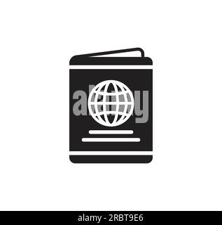 simple classic passport icon symbol vector isolated on white background Stock Vector