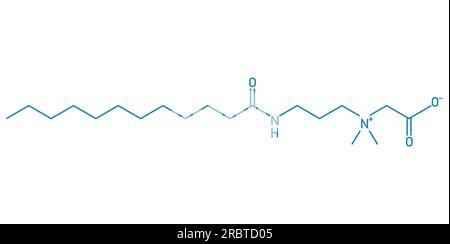 Chemical structure of Cocamidopropyl Betaine (C19H38N2O3). Chemical ...