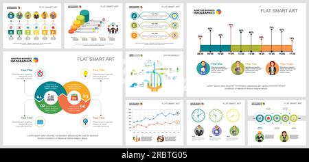 Colorful diagrams set for presentation slide templates Stock Vector ...