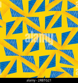 Abstract summer holiday seamless pattern. Sea beach ornamental background with geometric shapes. Stylish vector background with water waves and splash Stock Vector