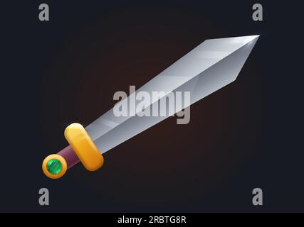 Steel sword for games concept Stock Vector