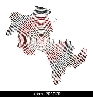 Koh Rong icon. Island map on dark background. Stylish Koh Rong map with ...