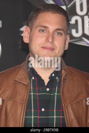 LOS ANGELES, CA - AUGUST 28:  Jonah Hill  arrives at the 2011 MTV Video Music Awards at Nokia Theatre L.A. LIVE on August 28, 2011 in Los Angeles, California.   People:  Jonah Hill Stock Photo