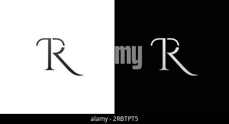 Modern and luxurious TR letter initial logo design Stock Vector