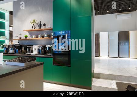 Interior of premium home appliance store in a mall Stock Photo