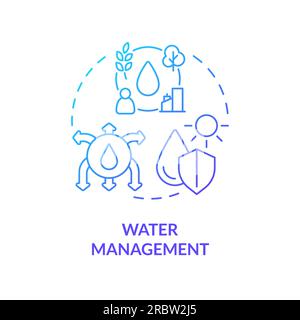 Water management icon heatflation concept Stock Vector