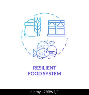 Resilient food system icon heatflation concept Stock Vector