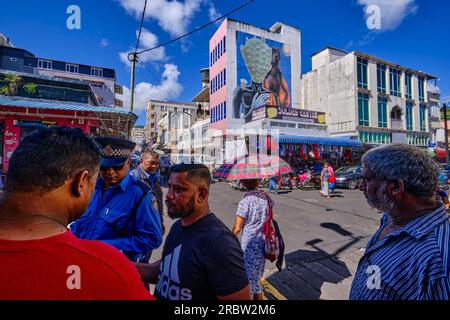 Mauritius, Port-Louis district, Port-Louis, Corderie street Stock Photo