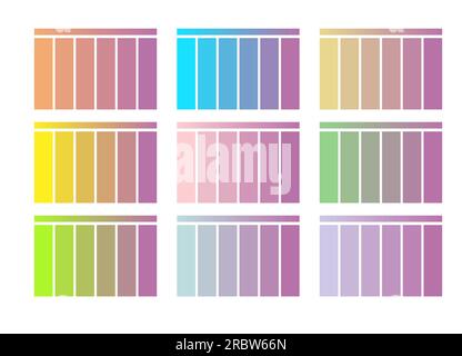 A set of gradients and color combinations. A palette of colors of ...