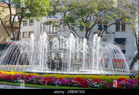 fountain in the city of Funchal on the island of Madeira Stock Photo
