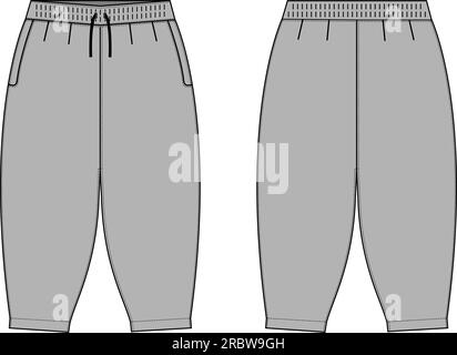 Harem pants ( sarrouel pants ) vector template illustration Stock Vector