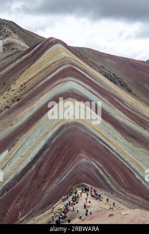Rainbow Mountains in Peru Stock Photo