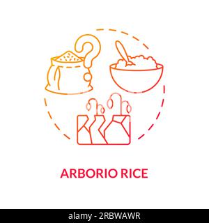 Thin line arborio rice icon heatflation concept Stock Vector