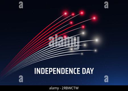 17 august, indonesia independence day, Indonesian fireworks flag on blue night sky background. Indonesian national holiday august 17th. Independence Stock Vector