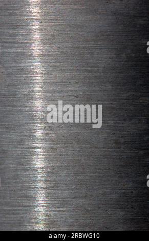 Macro of a brushed metal texture. Stock Photo