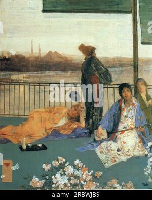 Variations in Flesh Colour and Green—The Balcony 1865 by James McNeill Whistler Stock Photo