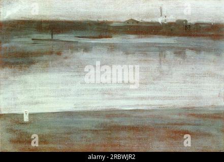 Symphony in Grey: Early Morning, Thames 1871 by James McNeill Whistler Stock Photo