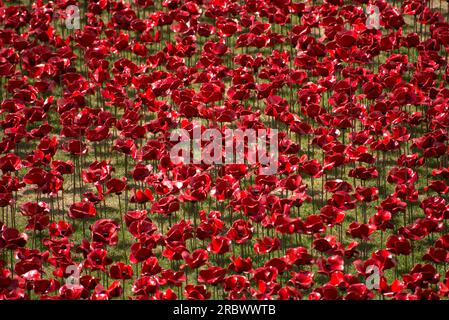 TOWER OF LONDON REMEMBERS WWI CENTENARY COMMEMORATIONS AT THE TOWER OF LONDON Stock Photo