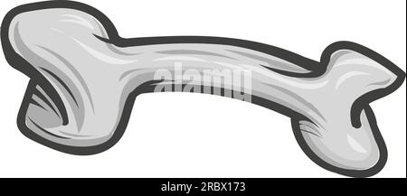 Vector illustration of bone cartoon Stock Vector