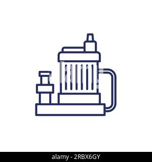 sump pump line icon, vector Stock Vector