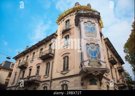 Casa Fenoglio palace, La Fleur, Liberty Palace, Corso Francia, historic city center, Turin, Piedmont, Italy, Europe Stock Photo