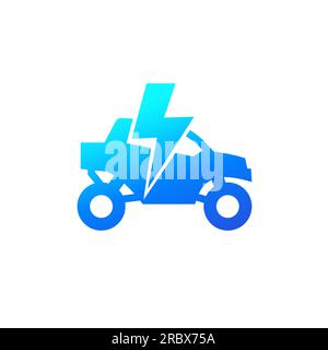 electric UTV icon, Side-by-side vehicle vector Stock Vector