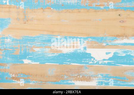 Blue stained rustic wood background. free layer Stock Photo