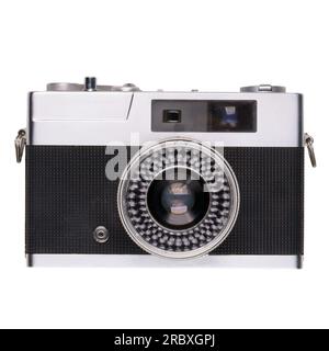 vintage old film camera isolated on white background Stock Photo