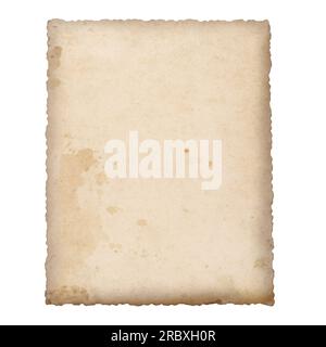 Old vintage paper texture isolated on white background Stock Photo