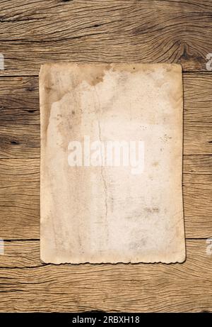 Old vintage paper texture background on wood board Stock Photo