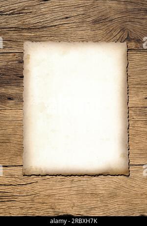 Old vintage paper texture background on wood board Stock Photo